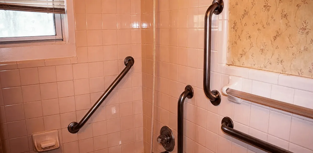 Shower grab bar installation for bathroom safety and accessibility in Worcester, MA