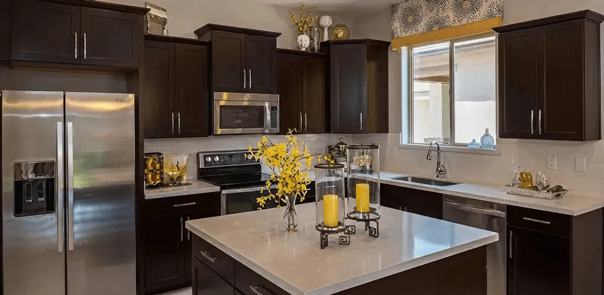 Cabinet painting results with freshly painted kitchen cabinets in Worcester, MA