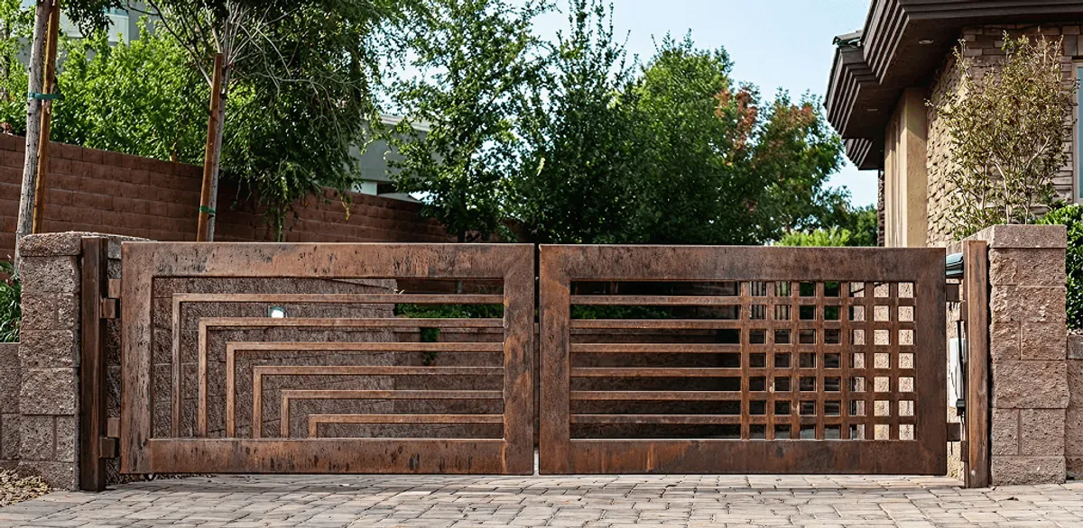 Custom driveway gate installation for a home entrance in Worcester, MA