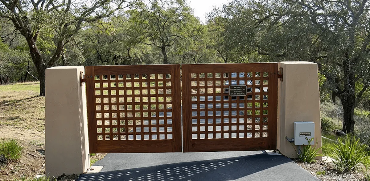 Driveway gate installation for a residential property in Worcester, MA