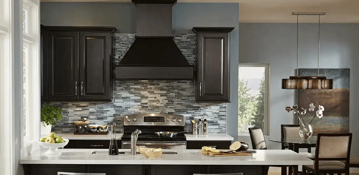 Kitchen cabinet painting and refinishing in a modern kitchen in Worcester, MA