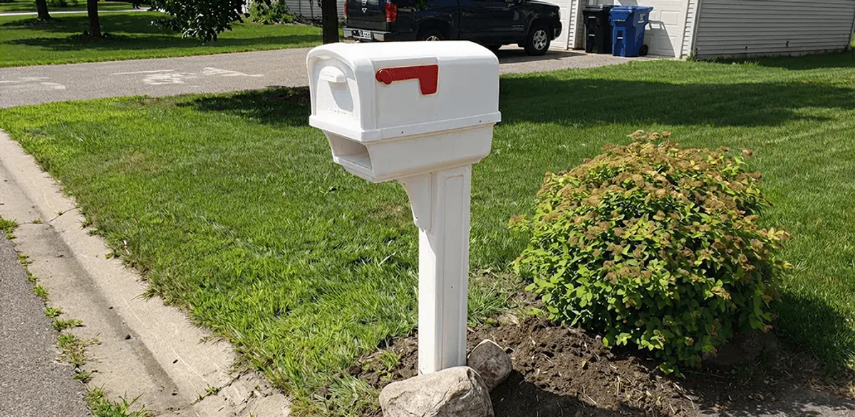 Mailbox installation for a residential curbside mailbox in Worcester, MA